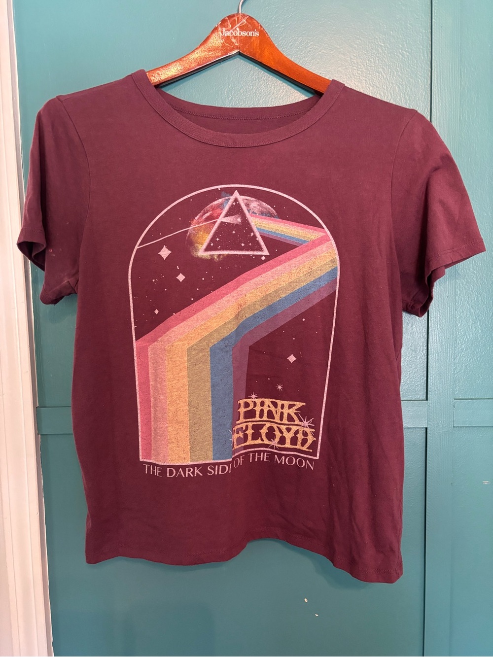 Pink Floyd “The Dark Side Of The Moon” Plum Graphic Tee Size Large